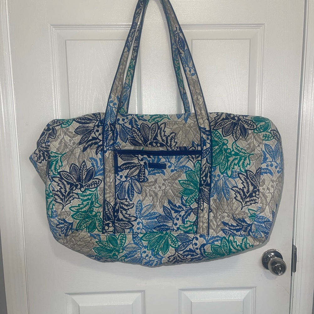 Vera Bradley Blue and Green Floral Travel Bag